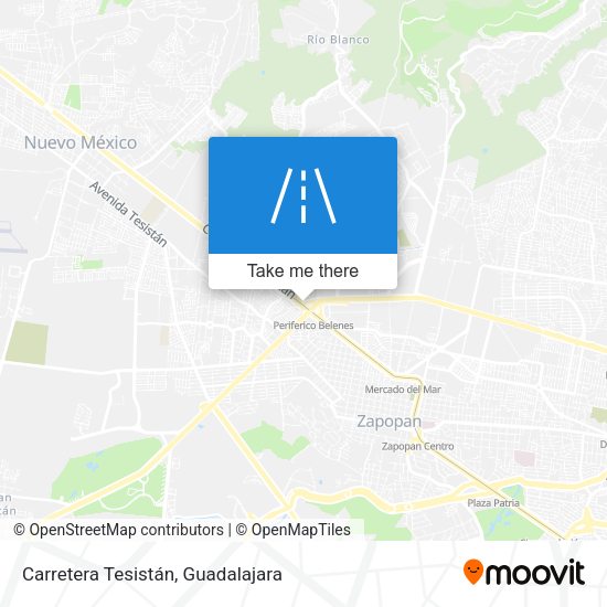Mapa de Carretera Tesistán
