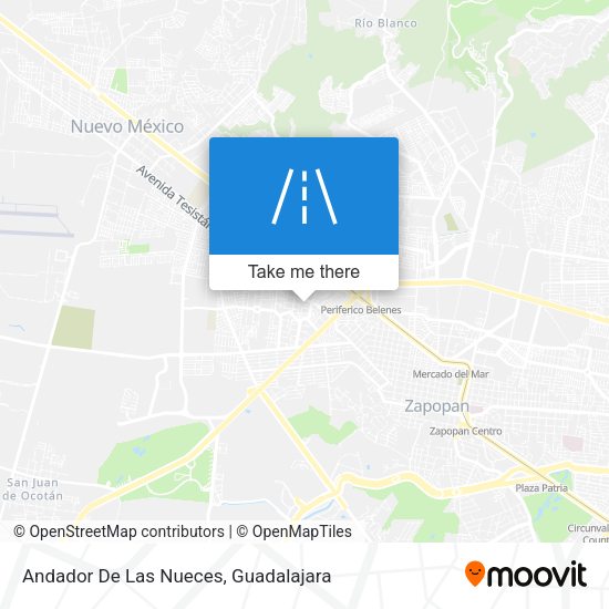 Andador De Las Nueces map