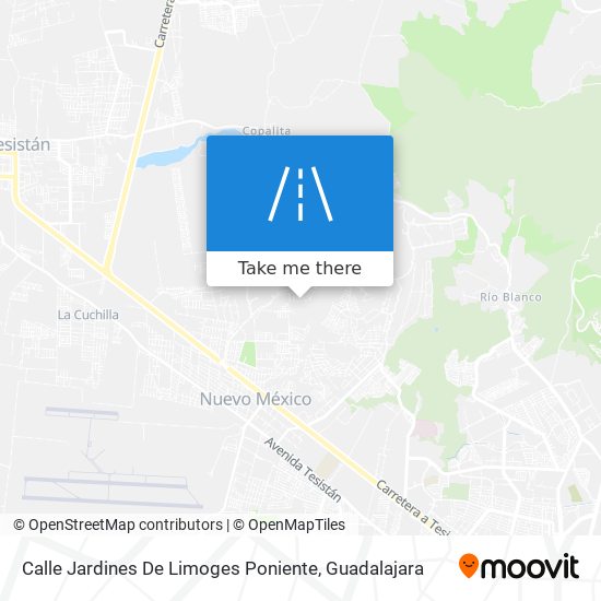 Mapa de Calle Jardines De Limoges Poniente