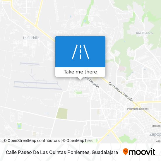 Mapa de Calle Paseo De Las Quintas Ponientes