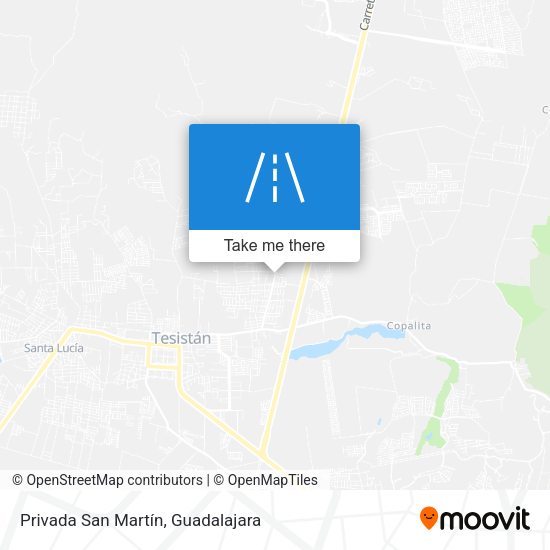 Privada San Martín map