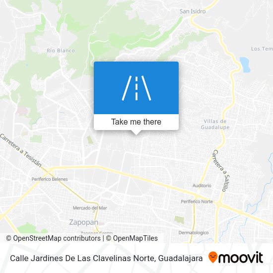 Mapa de Calle Jardines De Las Clavelinas Norte