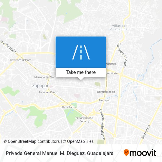 Mapa de Privada General Manuel M. Diéguez