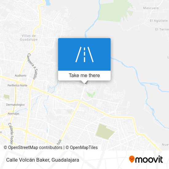 Calle Volcán Baker map