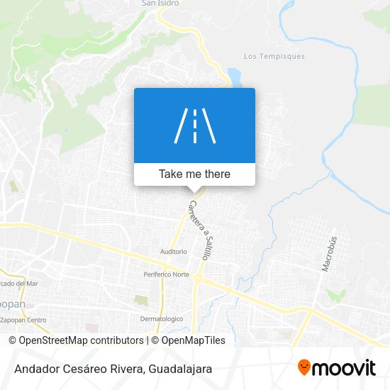 Andador Cesáreo Rivera map