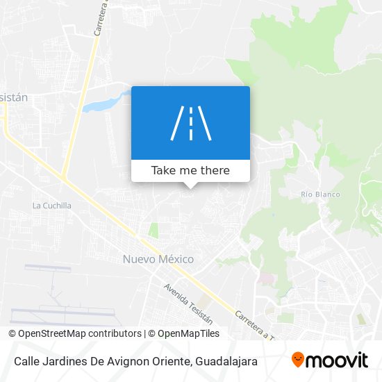 Calle Jardines De Avignon Oriente map