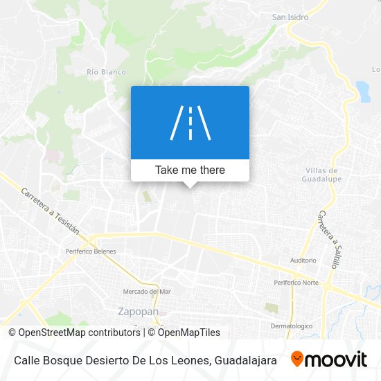 Calle Bosque Desierto De Los Leones map