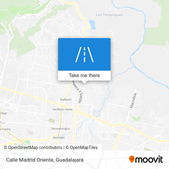 Mapa de Calle Madrid Oriente