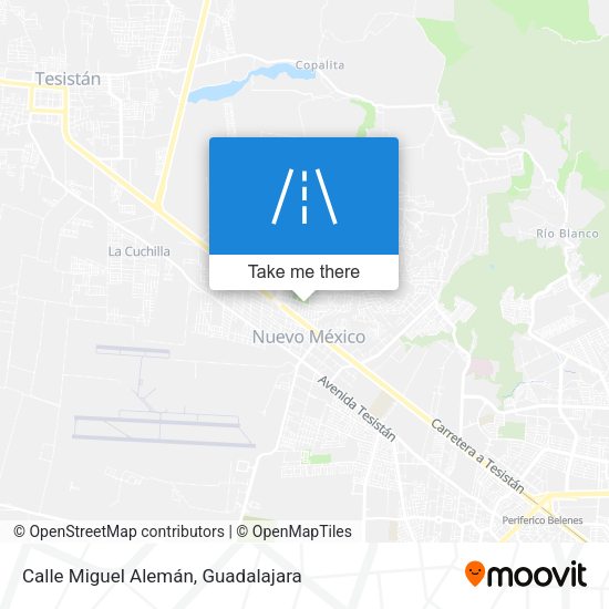 Mapa de Calle Miguel Alemán