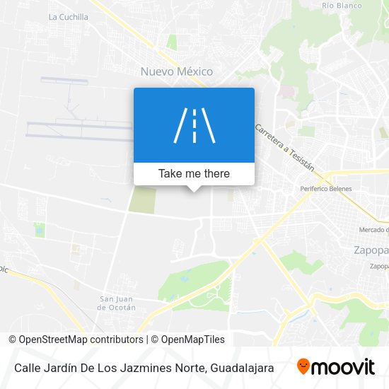 Calle Jardín De Los Jazmines Norte map