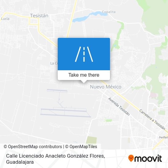 Calle Licenciado Anacleto González Flores map