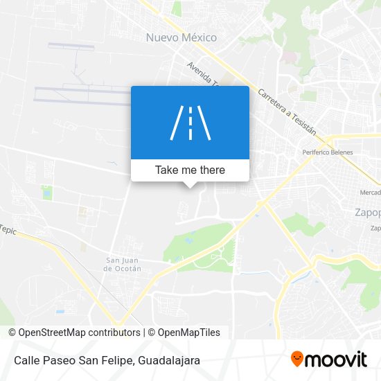 Mapa de Calle Paseo San Felipe