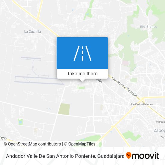 Andador Valle De San Antonio Poniente map