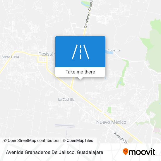 Avenida Granaderos De Jalisco map