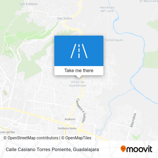 Mapa de Calle Casiano Torres Poniente