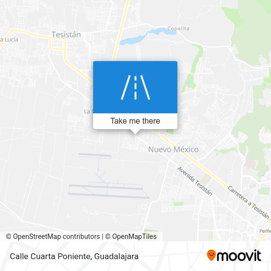 Calle Cuarta Poniente map