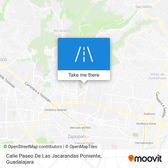 Mapa de Calle Paseo De Las Jacarandas Poniente