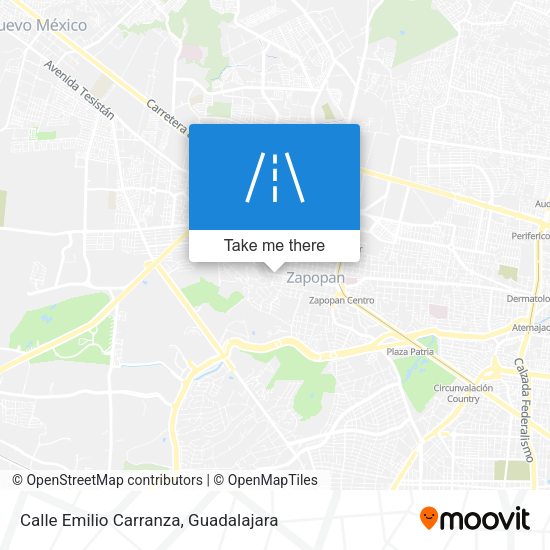 Calle Emilio Carranza map