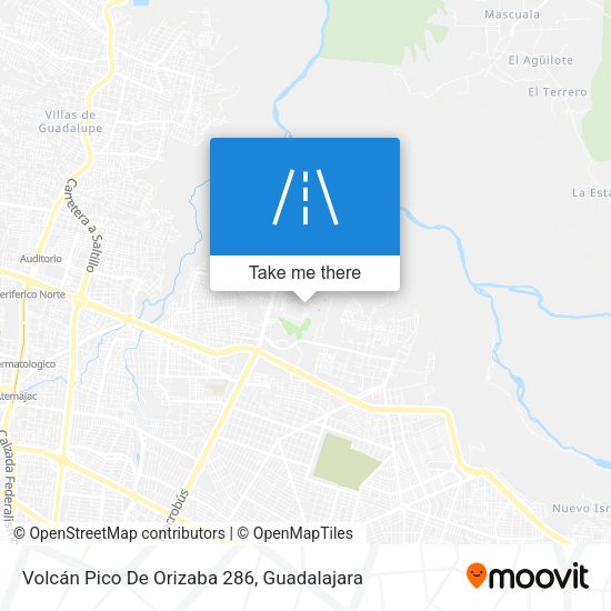 Mapa de Volcán Pico De Orizaba 286