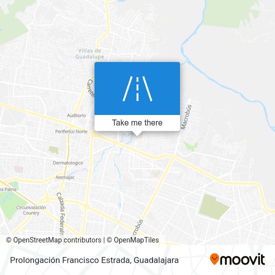Prolongación Francisco Estrada map
