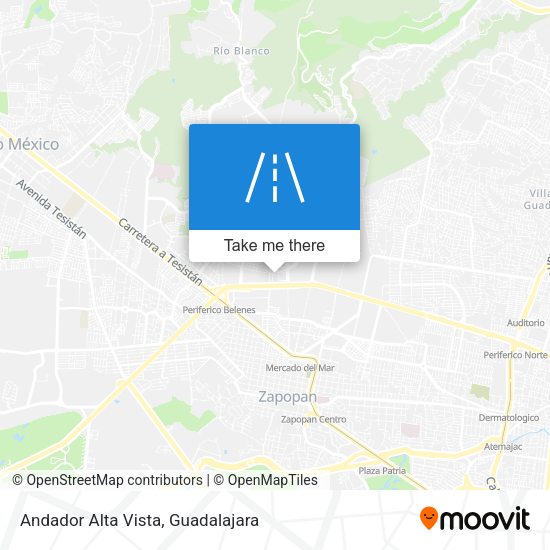 Mapa de Andador Alta Vista