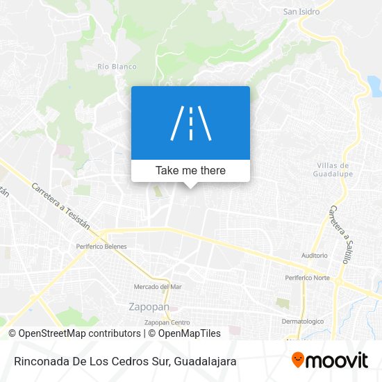 Rinconada De Los Cedros Sur map