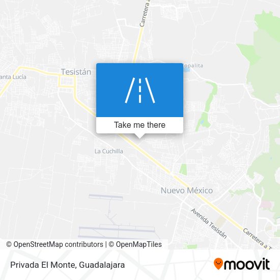 Privada El Monte map