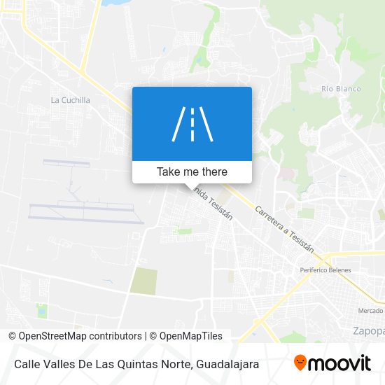Calle Valles De Las Quintas Norte map