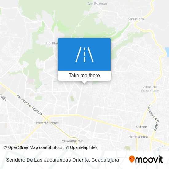 Sendero De Las Jacarandas Oriente map