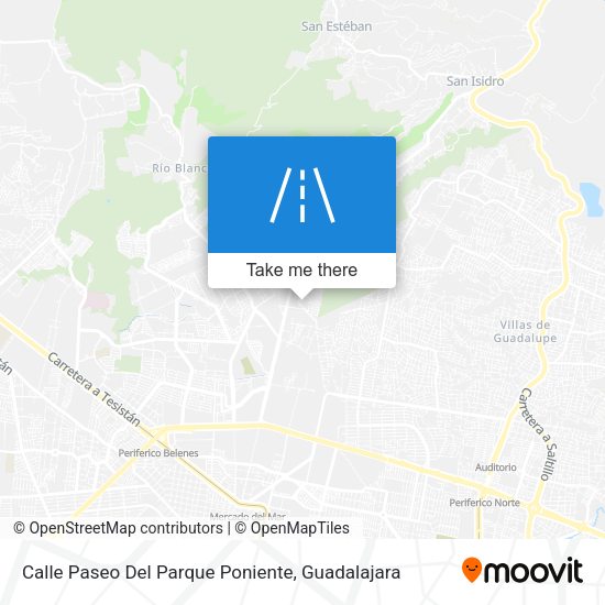 Mapa de Calle Paseo Del Parque Poniente