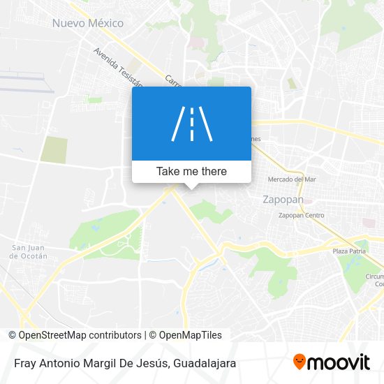 Fray Antonio Margil De Jesús map