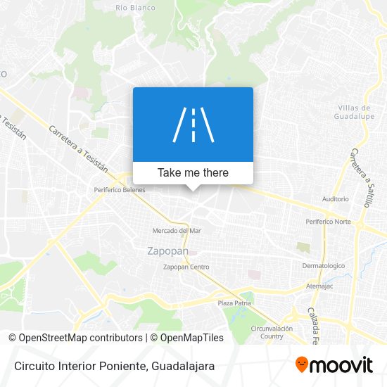 Mapa de Circuito Interior Poniente