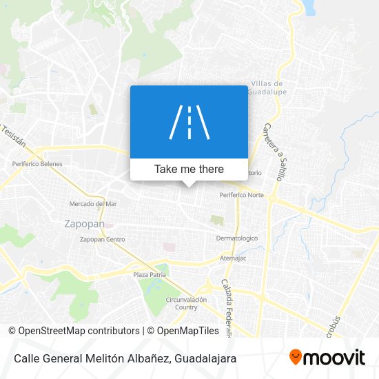 Mapa de Calle General Melitón Albañez
