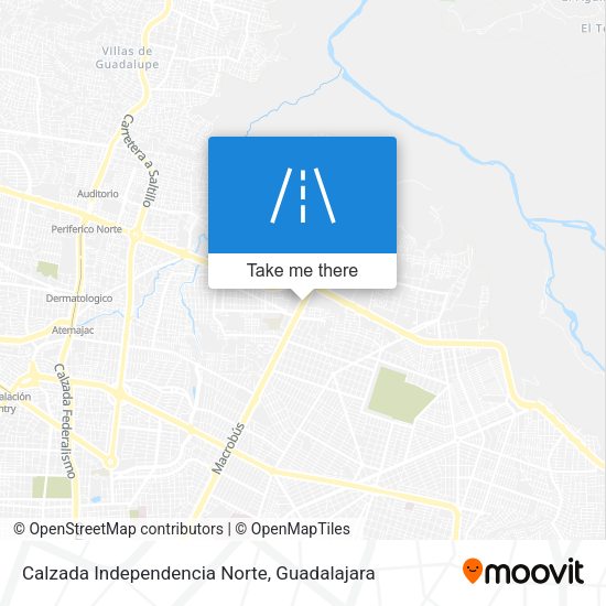 Mapa de Calzada Independencia Norte