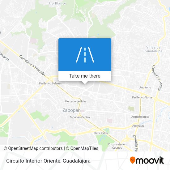 Circuito Interior Oriente map