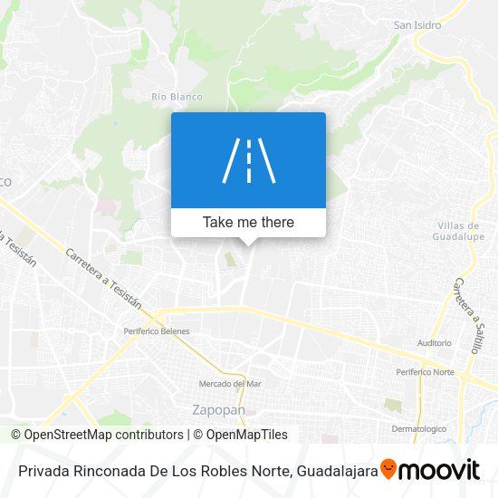 Privada Rinconada De Los Robles Norte map