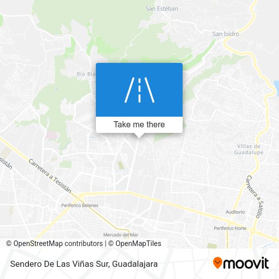 Sendero De Las Viñas Sur map