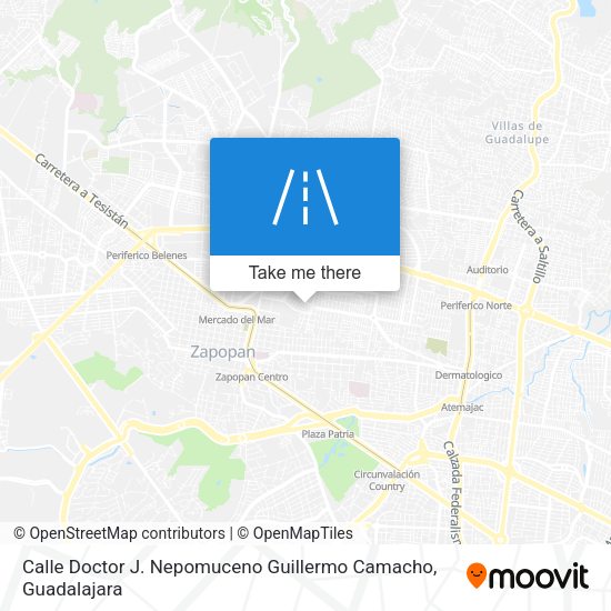 Calle Doctor J. Nepomuceno Guillermo Camacho map