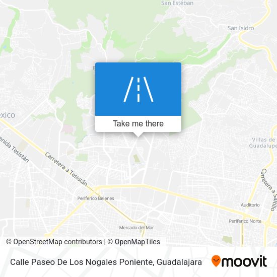 Mapa de Calle Paseo De Los Nogales Poniente