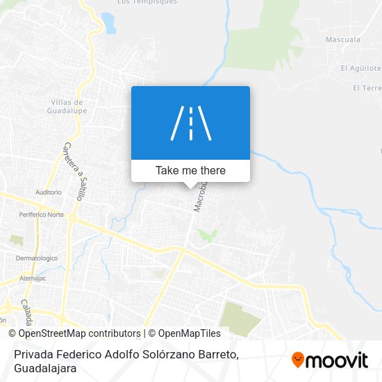 Privada Federico Adolfo Solórzano Barreto map