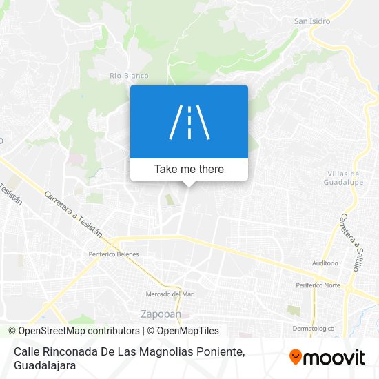 Mapa de Calle Rinconada De Las Magnolias Poniente