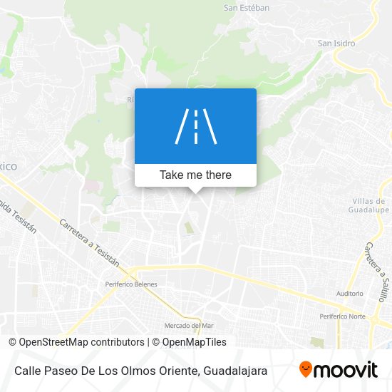 Mapa de Calle Paseo De Los Olmos Oriente