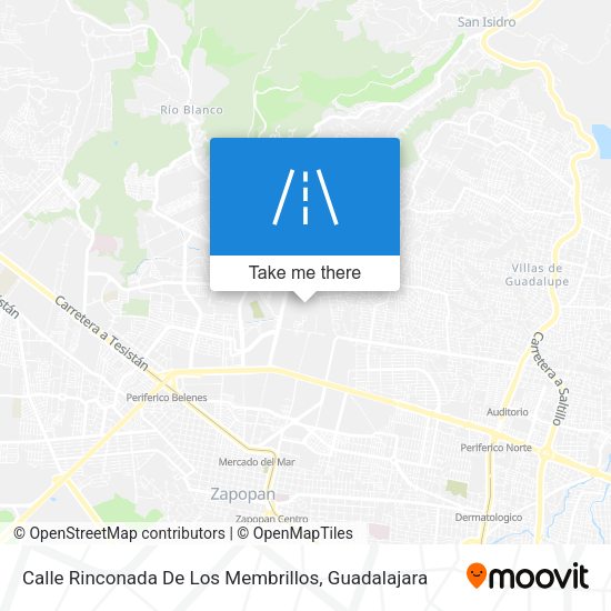 Mapa de Calle Rinconada De Los Membrillos