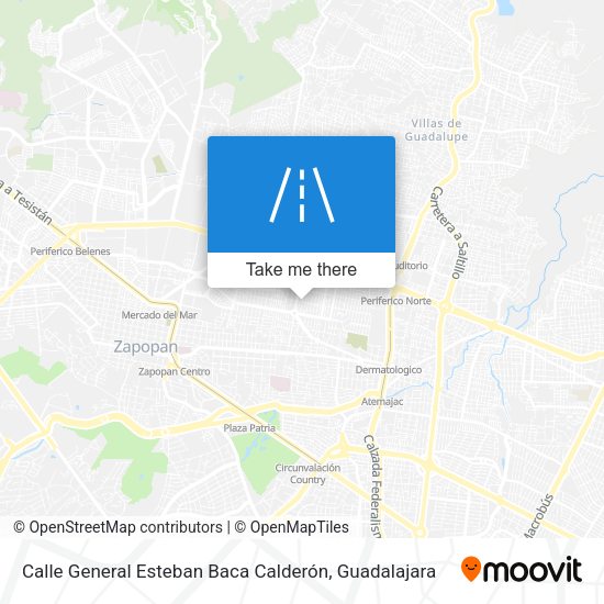 Calle General Esteban Baca Calderón map