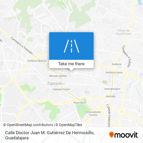 Mapa de Calle Doctor Juan M. Gutiérrez De Hermosillo