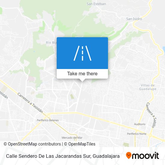 Calle Sendero De Las Jacarandas Sur map