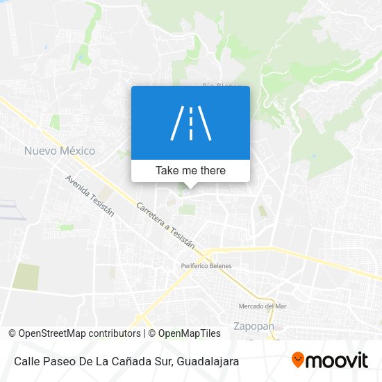 Mapa de Calle Paseo De La Cañada Sur