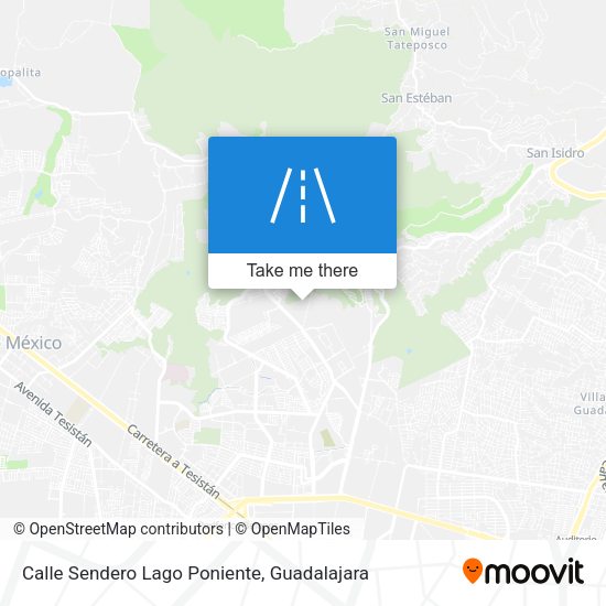 Mapa de Calle Sendero Lago Poniente