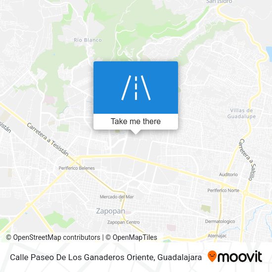 Calle Paseo De Los Ganaderos Oriente map