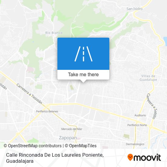 Calle Rinconada De Los Laureles Poniente map